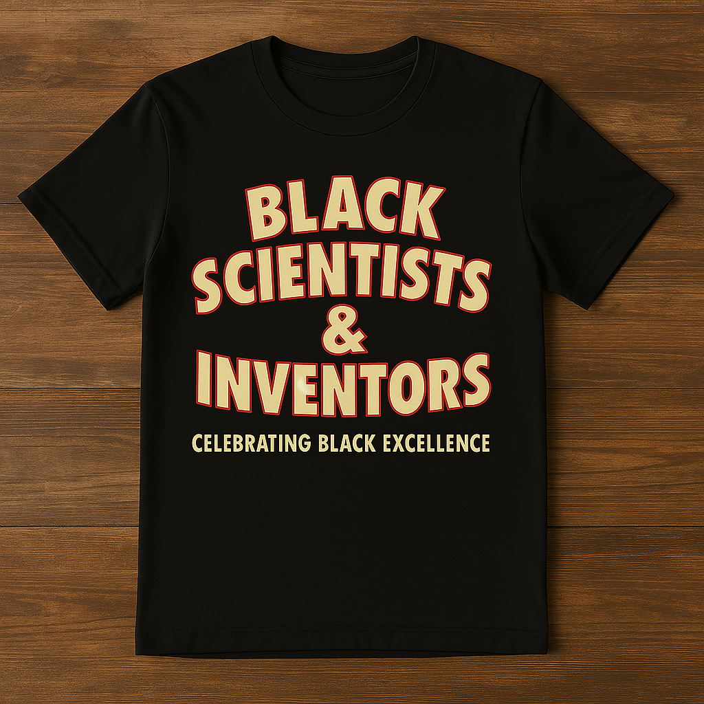 Black Scientists & Inventors Black T-Shirt with logo